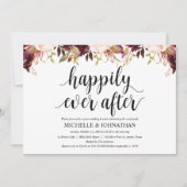 Rustic Burgundy Post Wedding Einladungskarte Einladung (Vorderseite)