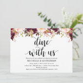 Rustic Burgundy Post Wedding Einladungskarten (Stehend Vorderseite)