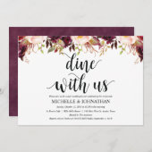 Rustic Burgundy Post Wedding Einladungskarten (Vorne/Hinten)