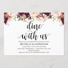 Rustic Burgundy Post Wedding Einladungskarten