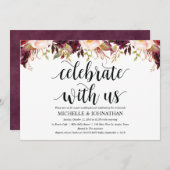 Rustic Burgundy Post Wedding Einladungskarten (Vorne/Hinten)