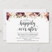 Rustic Burgundy Post Wedding Einladungskarten (Vorderseite)