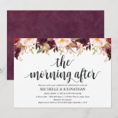 Rustic Burgundy Post Wedding Einladungskarten (Vorne/Hinten)