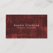 Rustic Burgundy Red Visitenkarte (Vorderseite)