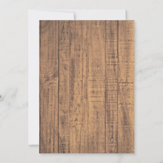 Rustic Burgundy Sunflower Wood Script Wedding Einladung (Rückseite)