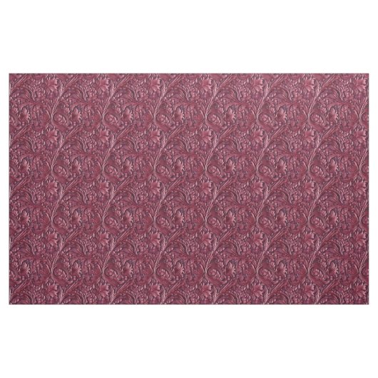Rustic burgundy tooled leather stoff (Fat Quarter (45,7 x 55,9 cm))
