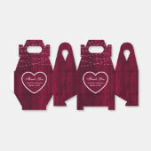 Rustic Burgundy Wood Wedding Vielen Dank Geschenkschachtel (Ungefaltet)