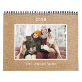 Rustic Burlap 2025 Foto-Kalender Kalender (Titelbild)