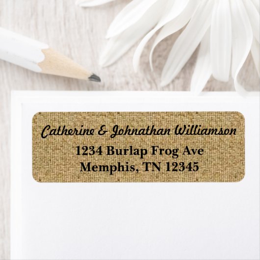 Rustic Burlap Address Labels (Insitu)