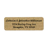 Rustic Burlap Address Labels (Vorne)