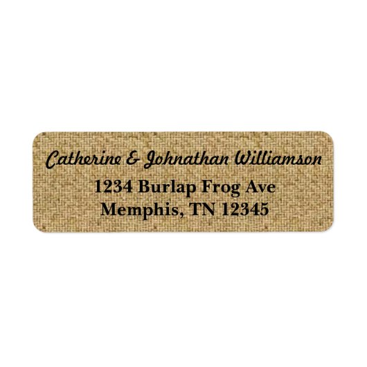 Rustic Burlap Address Labels (Vorne)