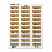 Rustic Burlap Address Labels (Vorne)