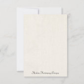 Rustic Burlap Aquamarin Orange Pennant Wedding RSV RSVP Karte (Rückseite)