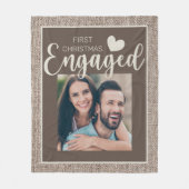 Rustic Burlap Brown 1. Weihnachtsfeiertag Verlobte Fleecedecke