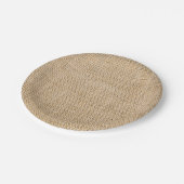 Rustic Burlap Custom Party Paper Teller (Schrägansicht)