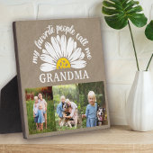 Rustic Burlap Daisy Foto Collage Oma Geschenk Fotoplatte