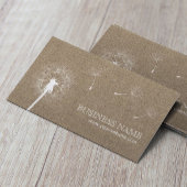 Rustic Burlap Dandelion Wedding Visitenkarte