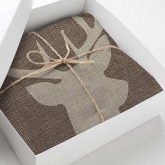 Rustic Burlap Deer Seidenpapier