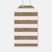 Rustic Burlap Herbst Babydusche Danke Geschenkanhänger (Rückseite)