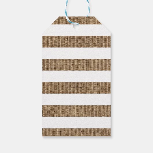 Rustic Burlap Herbst Babydusche Danke Geschenkanhänger (Rückseite)