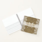 Rustic Burlap Lace Dankbarkeit Dankbarkeit Dankbar Notizblock (Innenseite)