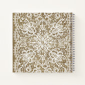 Rustic Burlap Lace Gardeners Journal Vintag Notizblock (Rückseite)