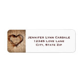 Rustic Burlap Lace Twine Heart Address Labels (Vorne)