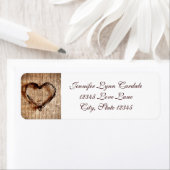 Rustic Burlap Lace Twine Heart Address Labels (Insitu)