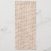 Rustic Burlap Lace Twine LIEBE Wedding Programm (Rückseite)
