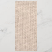 Rustic Burlap Lace Twine Sunflower Wedding Program Programm (Rückseite)