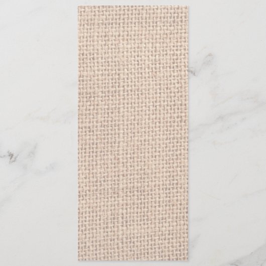 Rustic Burlap Lace Twine Sunflower Wedding Program Programm (Rückseite)