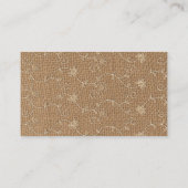 Rustic Burlap Lace Wood Sunflower Wedding Platzkarte (Rückseite)