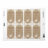 Rustic Burlap Lamb Baby Shower Book Plate (Vorne)