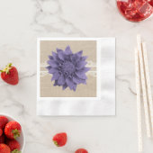 Rustic Burlap Lavender Blume Wedding Serviette (Beispiel)