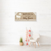Rustic Burlap Little Lamb Baby Showbanner Banner (Insitu)