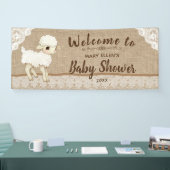 Rustic Burlap Little Lamb Baby Showbanner Banner (Messe)