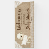 Rustic Burlap Little Lamb Baby Showbanner Banner (Vertikal)