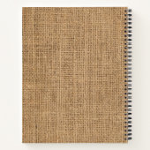 Rustic Burlap Logo Real Anwesen Agent Realtor Notizblock (Rückseite)