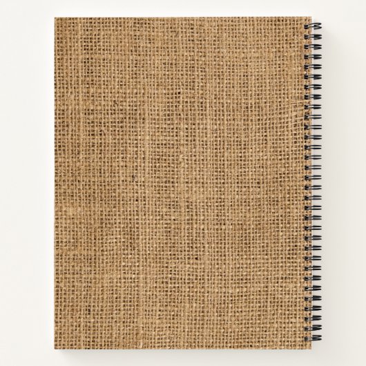 Rustic Burlap Logo Real Anwesen Agent Realtor Notizblock (Rückseite)