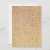 Rustic Burlap Mason Jar Baby Shower Einladung (Rückseite)