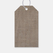 Rustic Burlap Mason Jar Baby Shower Geschenkanhänger (Rückseite)