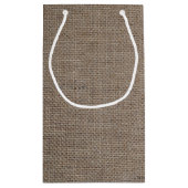 Rustic Burlap Mason Jar Baby Shower Kleine Geschenktüte (Rückseite)