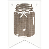 Rustic Burlap Mason Jar Baby Shower Wimpelkette (Zweite Fahne)