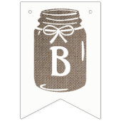 Rustic Burlap Mason Jar Baby Shower Wimpelkette (Dritte Fahne)