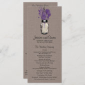 Rustic Burlap Mason Jar und Wildblumen Programm (Vorne/Hinten)