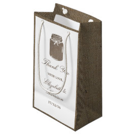 Rustic Burlap Mason Jar Wedding Kleine Geschenktüte