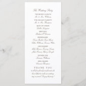 Rustic Burlap Mason Jar Wedding Program Programm (Rückseite)