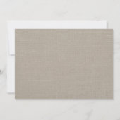 Rustic Burlap Mason Jar Wildblumen Babydusche Einladung (Rückseite)