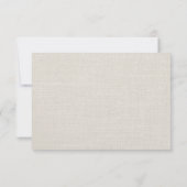 Rustic Burlap Mason Jar & Wildblumen RSVP Card (Rückseite)