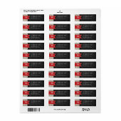 Rustic Burlap Monogram Address Label (Vorne)